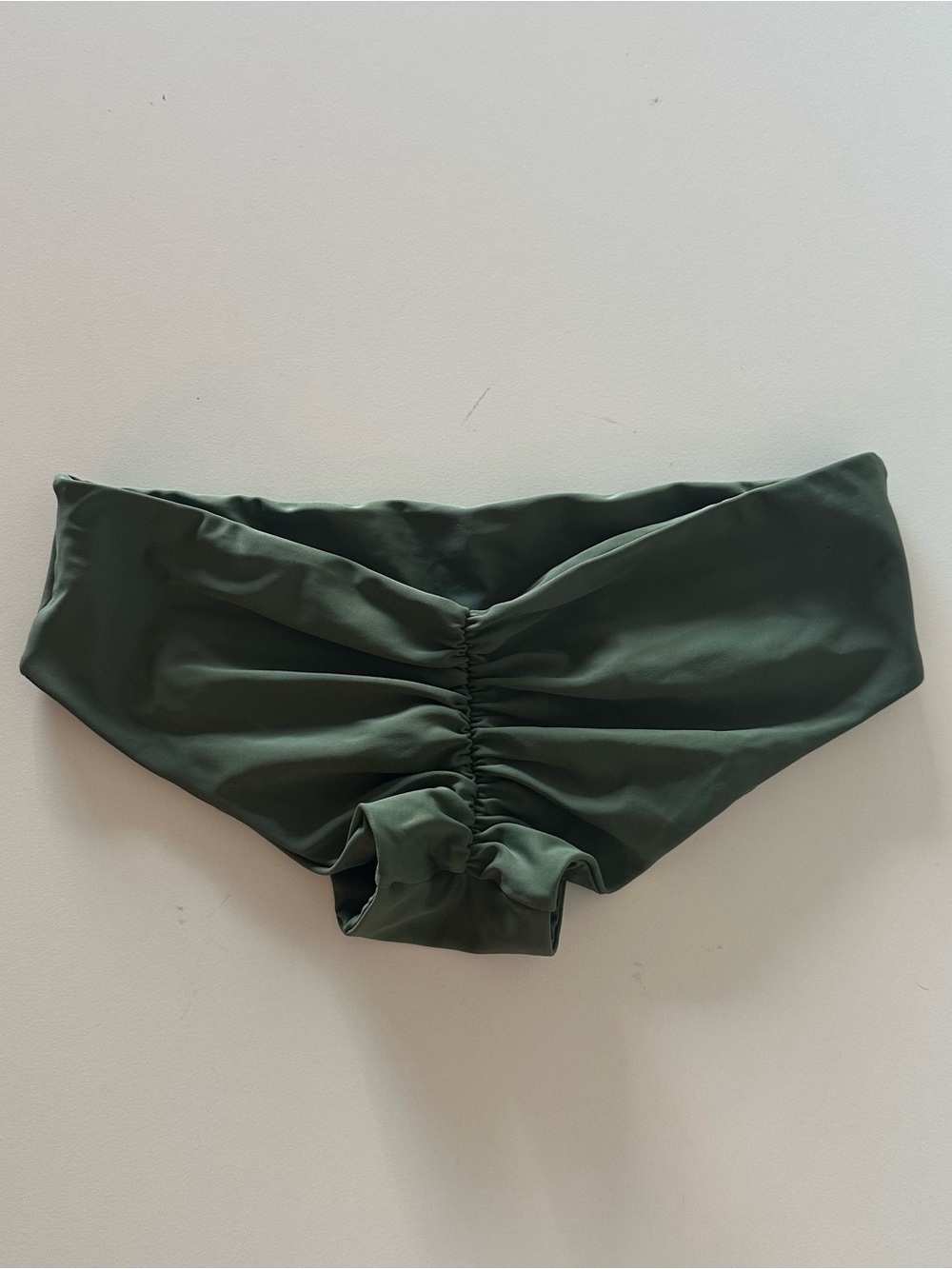 Fused Hawaii Kona Ruched Bottoms S Low Rise Cheeky Green